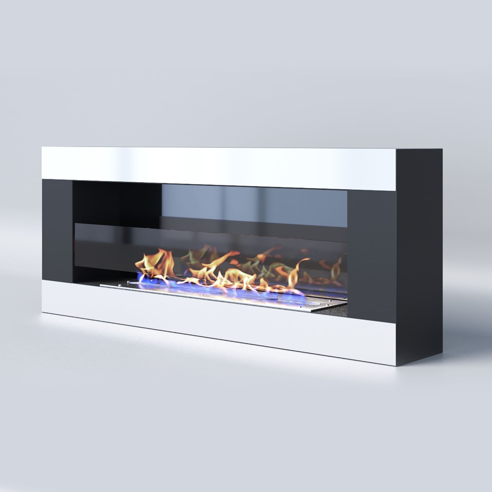 Биокамин "Русский огонь" Модерн 1100N настенный с защитным и декоративным стеклом по цене 46 100 руб.