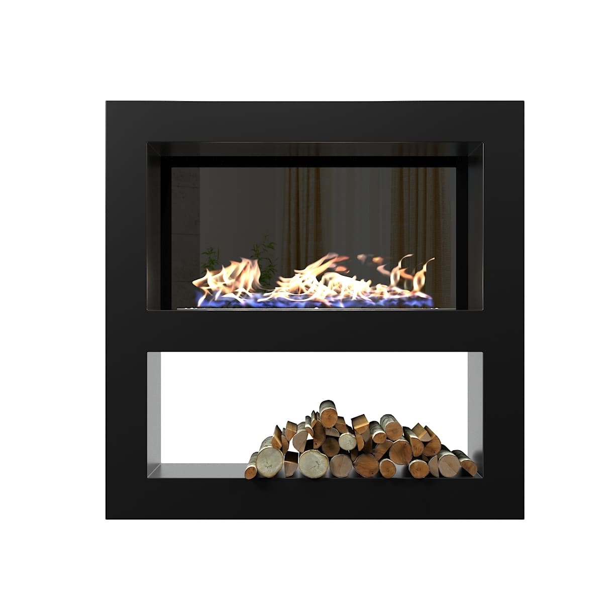 Биокамин "Русский огонь" Лобби 1200 встраиваемый с защитным и декоративным стеклом по цене 74 950 руб.