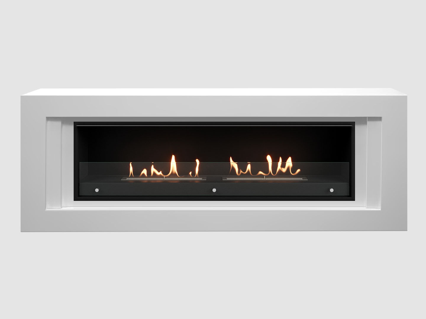 Каминный портал МДФ "LINE 2000" с биокамином Lux Fire "Фаер Бокс Вега-2" (белый) по цене 111 390 руб.