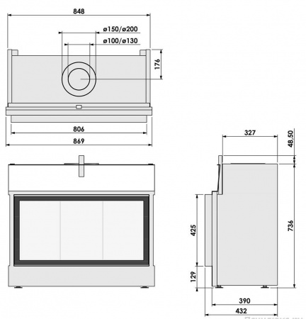 Газовый камин BellFires Horizon Bell XS Газовый камин BellFires Horizon Bell XS
