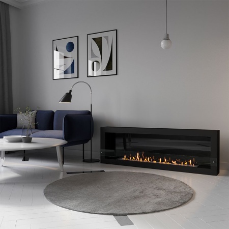 Биокамин SteelHeat WALL ONE 1700 черный по цене 68 040 руб.