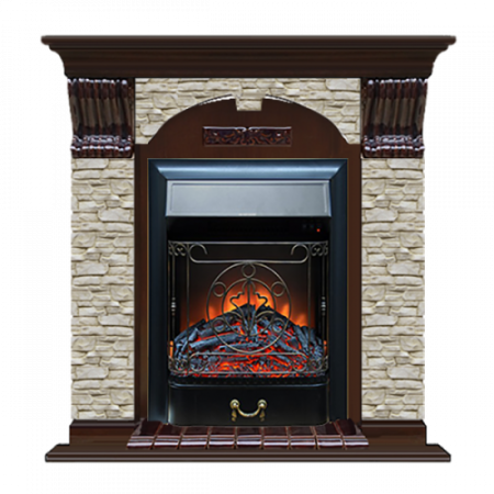 Арочный Грот однотонный (дуб)+Majestic Black