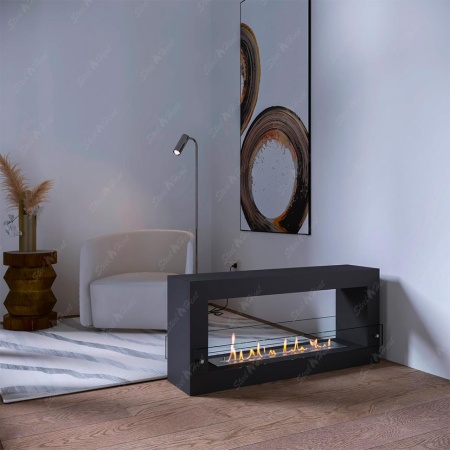 Биокамин напольный SteelHeat FRAME ONE 1000 стекло + стемалит по цене 64 470 руб.