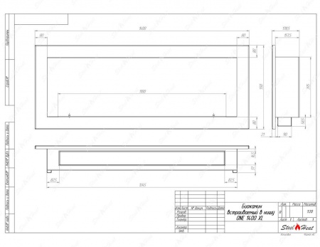 Биокамин SteelHeat ONE 1400 XL стекло по цене 55 200 руб.