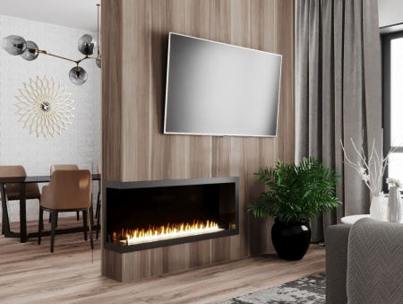 Биокамин "Русский огонь" Честер 1200 угловой левый с защитным стеклом по цене 43 900 руб.