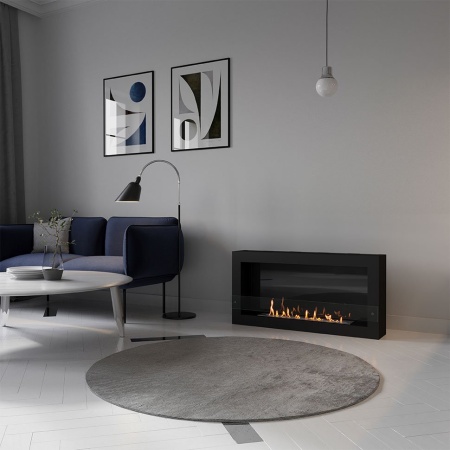 Биокамин SteelHeat WALL ONE 1100 черный, стемалит по цене 46 620 руб.