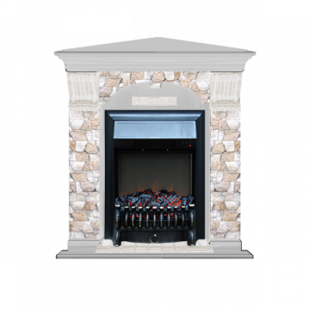 Арочный Арбат угловой (беленый дуб)+Fobos Black